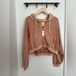 Aerie Waffle Hoodie Size L